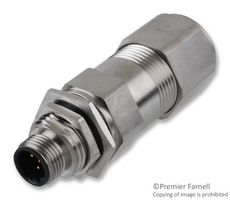 AMPHENOL INDUSTRIAL HDM12RM05B1STM Circular Connector, Miniature Circular Connector, Max-M12 Series, Panel Mount Receptacle