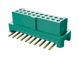 HARWIN G125-FS12005L0P PCB Receptacle, Black / Green, Wire-to-Board, 1.25 mm, 2 Rows, 20 Contacts, Surface Mount