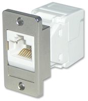 TUK SKFWHPM 在线适配器，RJ45 插孔至 RJ45 插孔，8 路，非屏蔽，6 类，面板安装