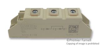 SEMIKRON SKKD 81/08 Diode Module, 800 V, 82 A, 1.55 V, 1 Pair Series Connection, Module, 3 Pins