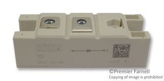 SEMIKRON SKKE 162/08 二极管模块, 800 V, 195 A, 1.5 V, 单路, 模块型, 2 引脚