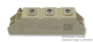 SEMIKRON SKKH 106/12 E 晶闸管/二极管模块, 串行连接, 106 A, 1.2 kV