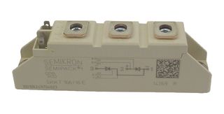 SEMIKRON SKKT 106/16 E Thyristor Module, Series Connected, 106 A, 1.6 kV