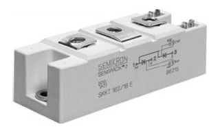 SEMIKRON SKKT 162/12 E 晶闸管模块, 串行连接, 156 A, 1.2 kV