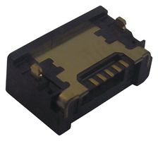 HIROSE / HRS ZX62WD1-B-5PC 连接器, USB, 微型USB B, USB 2.0, 插座, 5 路, 表面安装, 直角型
