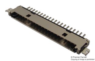 HIROSE / HRS DF19L-14P-1H(52) PCB Receptacle, Offset Mount, Wire-to-Board, 1 mm, 1 Rows, 14 Contacts, DF19 Series