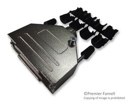 OSSI DTZK25-K 连接器后壳, D Sub, 屏蔽, DTZK, DB, 180°, 锌主体