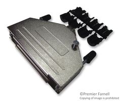 OSSI DTZK37-K D Sub Backshell, Shielded, DTZK, DC, 180°, Zinc Body