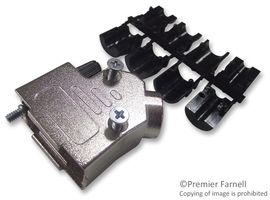 OSSI DVZK9-K D Sub Backshell, Shielded, DVZK, DE, 45°, Zinc Body