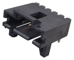 AMP - TE CONNECTIVITY 5-103673-4 Pin Header, Wire-to-Board, 2.54 mm, 1 Rows, 5 Contacts, Through Hole Right Angle, MTE