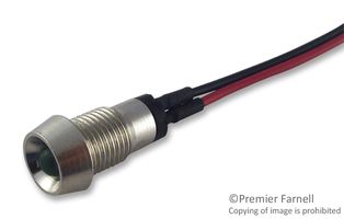 MARL 573-514-04-40 发光二极管指示器 面板安装, 绿色, 2.1 VDC, 8 mm, 20 mA, 25 mcd, 无评级