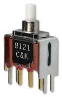 C&K COMPONENTS 8121SD3V3GE Pushbutton Switch, 8020 Series, SPDT, Momentary, Plunger, White