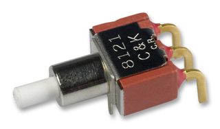 C&K COMPONENTS 8121SD9AGE Pushbutton Switch, 8020 Series, SPDT, On-(On), Plunger, White