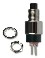 C&K COMPONENTS 8531MCQE2 按钮开关, 8500 Series, 6.35 mm, SPST-常开, 关-(开), 柱塞, 黑色