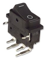 C&K COMPONENTS DF62J12S2AHQA 翘板开关, 开-关, DPST, 不发光, 通孔安装, 黑色, DF Series