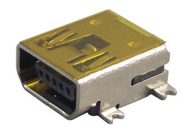 WURTH ELEKTRONIK 651305142821 连接器, USB, 小型USB AB, USB 2.0, 插座, 5 路, 表面安装, 直角型