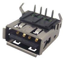 WURTH ELEKTRONIK 8492121 USB Connector, USB Type A, USB 2.0, Receptacle, 4 Ways, Through Hole Mount, Right Angle