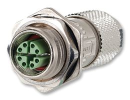 METZ CONNECT MMF881A315-0001 传感器连接器, M12, 母, 8路, IDC / IDT插座, 直形线缆安装