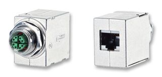 METZ CONNECT MWN811A415 连接器适配器, M12, 8 路, 插座, RJ45, 8 路, 插座