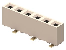 GCT BG306-06-A-1-0400-L-B PCB插座, 顶部入口, 板至板, 2.54 mm, 1 排, 6 触点, 表面安装, White Lite BG306