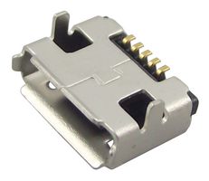 GCT USB3090-30-A 连接器, USB, 微型USB AB, USB 2.0, 插座, 5 路, 表面安装, 直角型