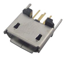 GCT USB3145-30-1-A 连接器, USB, 微型USB B, USB 2.0, 插座, 5 路, 通孔安装, 垂直