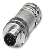 PHOENIX CONTACT 1511857 传感器连接器, M12, 公, 8路, 螺丝插头, 直形线缆安装