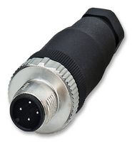 PHOENIX CONTACT 1542952 Sensor Connector, SPEEDCON Series, M12, Male, 4 Positions, Screw Pin, Straight Cable Mount
