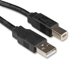 ROLINE 11.02.8818 USB Cable, Type A Plug to Type B Plug, 1.8 m, 5.9 ft, USB 2.0, Black