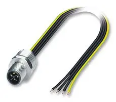 PHOENIX CONTACT 1424139 Sensor Cable, Flush, M12 Plug, Free End, 4 Positions, 500 mm, 19.6 "