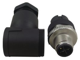PHOENIX CONTACT 1408985 传感器连接器, M12, 公, 4路, 螺丝插头, 直角线缆安装