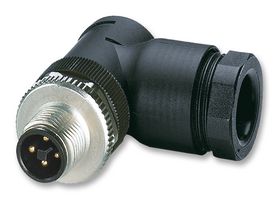 PHOENIX CONTACT 1408988 传感器连接器, M12, 公, 4路, 螺丝插头, 直角线缆安装
