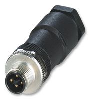 PHOENIX CONTACT 1404643 传感器连接器, M12, 公, 4路, 螺丝插头, 直形线缆安装