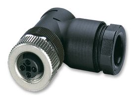 PHOENIX CONTACT 1408989 Sensor Connector, M12, Female, 4 Positions, Screw Socket, Right Angle Cable Mount