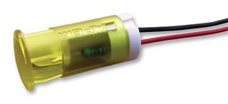 APEM QS123XXHY110 发光二极管指示器 面板安装, 摁入式, 黄色, 110 VAC, 12 mm, 6 mA, 380 mcd, 无评级