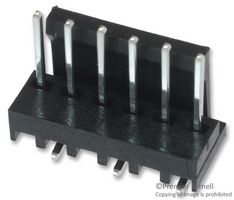 AMP - TE CONNECTIVITY 3-647166-6 引脚针座, 线至板, 2.54 mm, 1 排, 6 触点, 表面安装直型, MTA-100