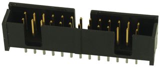 AMP - TE CONNECTIVITY 5103309-6 引脚针座, 线至板, 2.54 mm, 2 排, 26 触点, 通孔直型, AMP-LATCH
