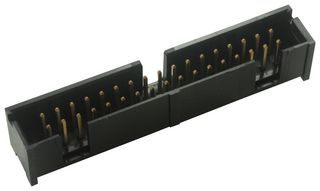 AMP - TE CONNECTIVITY 5103309-7 引脚针座, 线至板, 2.54 mm, 2 排, 34 触点, 通孔直型, AMP-LATCH
