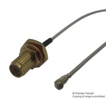 MULTICOMP PRO MC000823 射频同轴电缆组件,白色1.37mm,IP67 SMA B/H插座U.F.L.插头,200mm