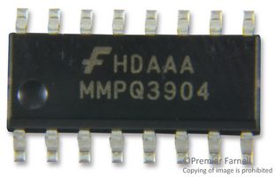 ONSEMI MMPQ3904 双极晶体管阵列, 四路NPN, 40 V, 200 mA, 1 W