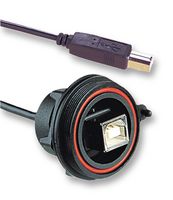 BULGIN LIMITED PX0844/B/0M50/B USB Cable, Type B Plug to Type B Receptacle, 500 mm, 19.7 ", USB 2.0, Black