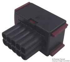 AMP - TE CONNECTIVITY 1-963214-1 重载连接器底座, Junior Power Timer, 电缆安装, AMP Junior Power Timer系列触芯, PBT(聚对苯二甲酸乙二醇酯), 玻璃纤维主体