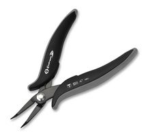 CK TOOLS T3892 Length Bent Tip Snipe Nose Pliers, 152mm, 8AWG Cutting Capacity, High Carbon Steel