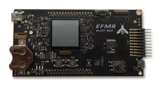SILICON LABS SLSTK2020A Development Board, EFM8BB10F8G Busy Bee MCU, 128x128 Pixel Memory LCD, 20-Pin Expansion Header