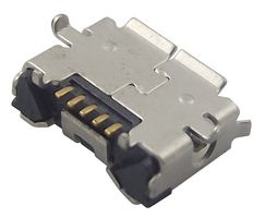 WURTH ELEKTRONIK 629105150921 连接器, USB, 微型USB AB, USB 2.0, 插座, 5 路, 表面安装, 直角型