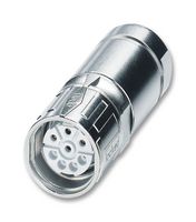 PHOENIX CONTACT 1618212 传感器连接器, PLUSCON系列, M23, 母, 8路, 压接插座-不包含触芯, 直形线缆安装