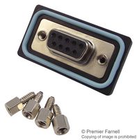 MULTICOMP PRO MC000962 D Sub Connector, IP68, Waterproof, Panel, DB9, Standard, Receptacle, 9 Contacts, DE, Solder