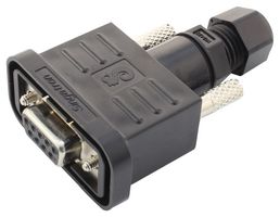 MULTICOMP PRO MC000969 D Sub Connector, IP68, Waterproof, Cable, DB9, Standard, Receptacle, 9 Contacts, DE, Solder Cup