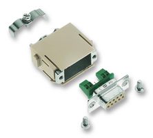 HARTING 09 14 009 3151 D Sub Connector, DB9, Standard, Receptacle, Han-Modular, 9 Contacts, DE, Screw