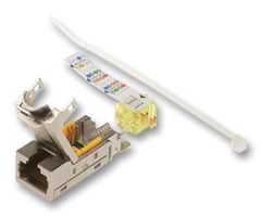 HARTING 20 82 001 0001 模块连接器, RJ45 插座, 1 x 1 (端口), 8P8C, Cat6, IP20, 电缆安装